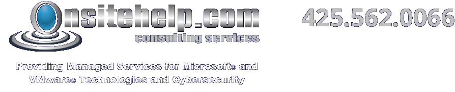 consulting services Providing Managed Services for Microsoft® and VMware® Technologies and Cybersecurity 425.562.0066